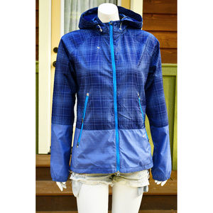 Nike Plaid Full Zip Light Weight Running Jacket M